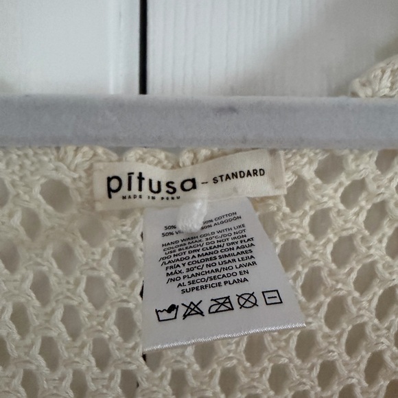 Pitusa CROCHET COLORBLOCK SIREN DRESS Yellow Resort Beach Vacation - Picture 6 of 7